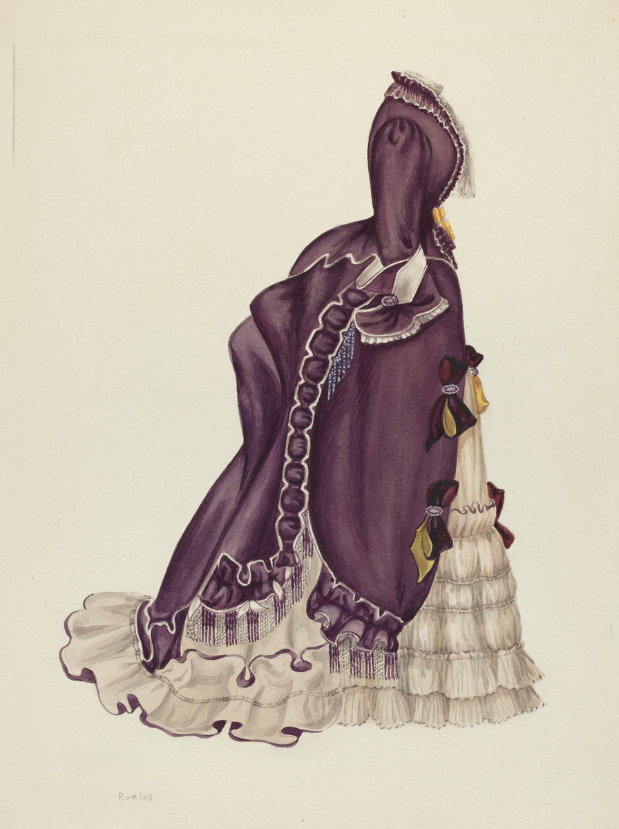 Visiting Dress by Eleanor Ruelos (American, active c. 1935), 16X12"(A3)Poster Print