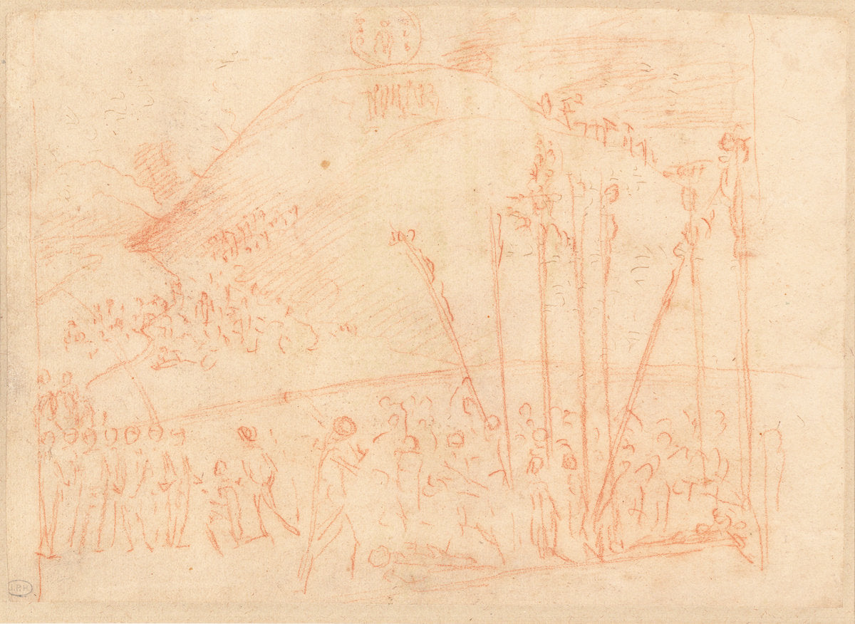 The Martyrdom of the Ten Thousand by Vittore Carpaccio (Venetian, c. 1465 - 1525/1526), 16X12"(A3)Poster Print