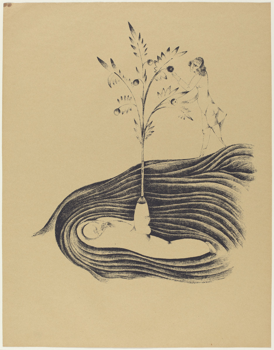 Freundlicher Träum (Friendly Dreams) by Heinrich Hoerle (German, 1895 - 1936), 16X12"(A3)Poster Print