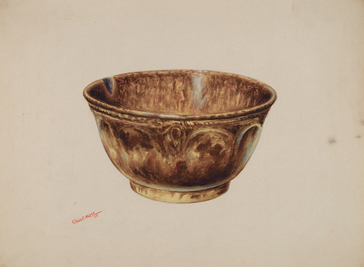 Bowl - Bennington by Charles Moss (American, active c. 1935), 16X12"(A3)Poster Print