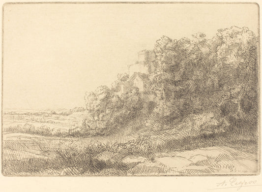 Old Chateau (Un vieux chateau) by Alphonse Legros (French, 1837 - 1911), 16X12"(A3)Poster Print