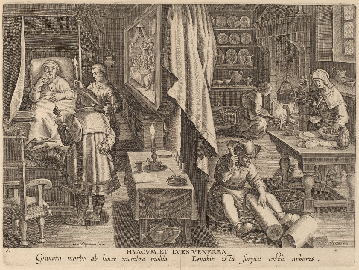 Medicine: pl.6 by Theodor Galle after Jan van der Straet (Flemish, c. 1571 - 1633), 16X12"(A3)Poster Print