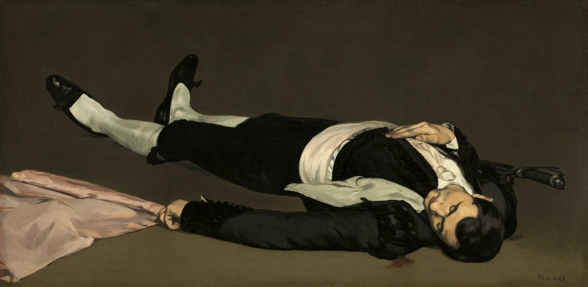 The Dead Toreador by Edouard Manet (French, 1832 - 1883), 16X12"(A3)Poster Print