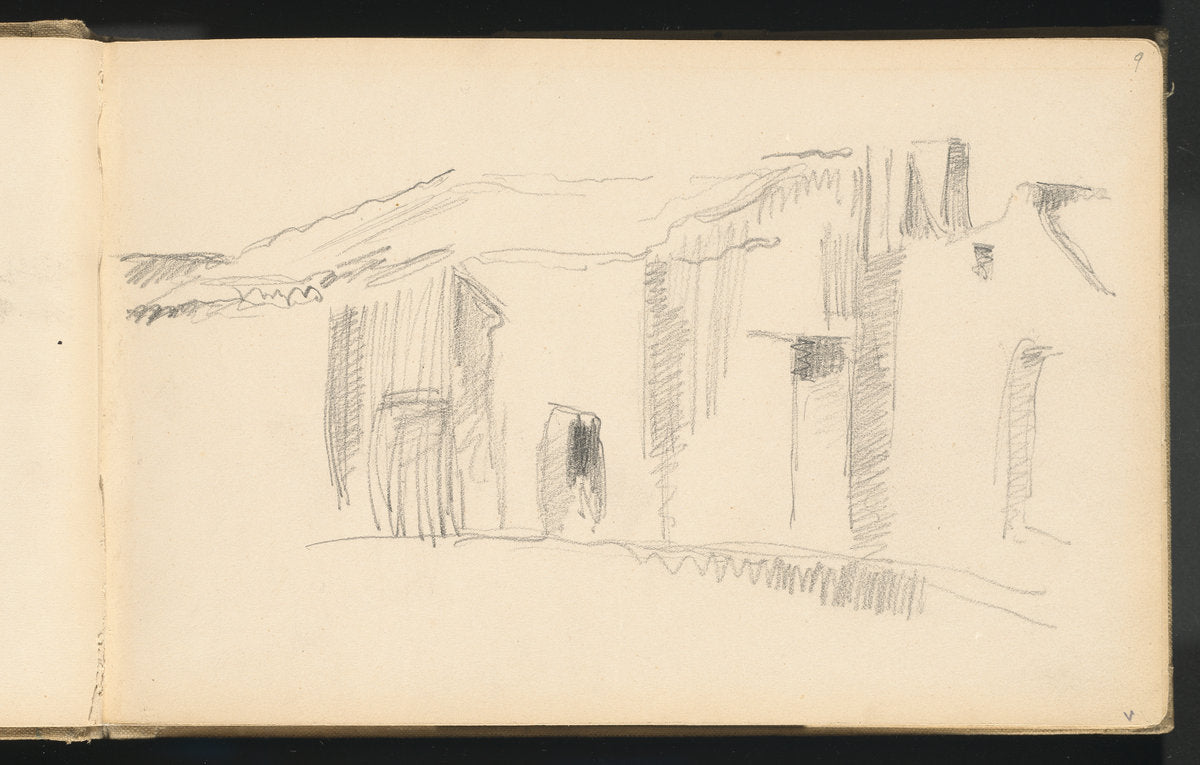 Study of Houses by Paul Cézanne (French, 1839 - 1906), 16X12"(A3)Poster Print