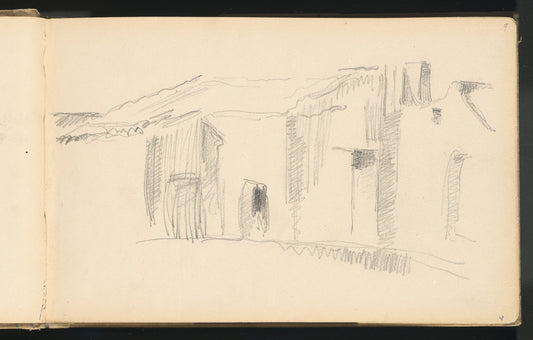 Study of Houses by Paul Cézanne (French, 1839 - 1906), 16X12"(A3)Poster Print