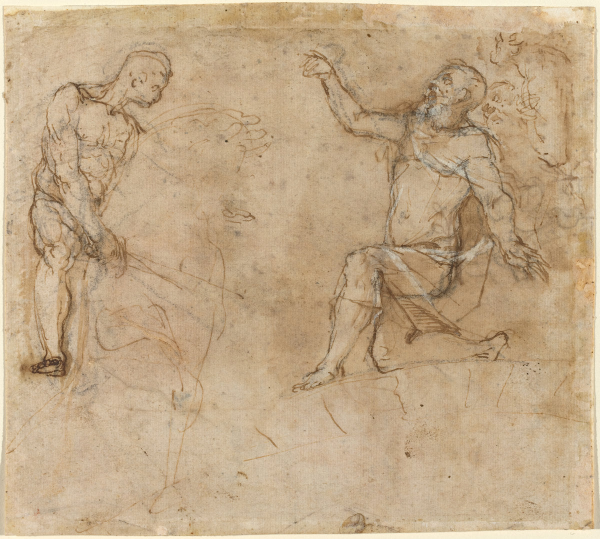 Figure Studies by Federico Barocci (Italian, probably 1535 - 1612), 16X12"(A3)Poster Print