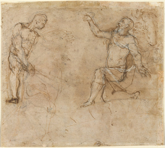 Figure Studies by Federico Barocci (Italian, probably 1535 - 1612), 16X12"(A3)Poster Print