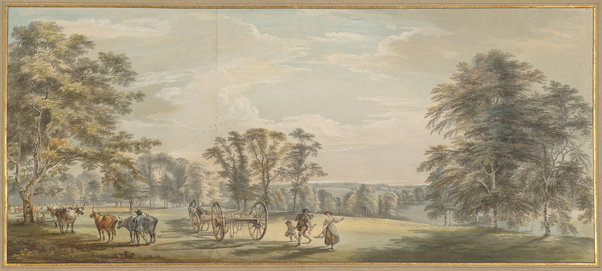 Dawn in Luton Park by Paul Sandby (British, 1731 - 1809), 16X12"(A3)Poster Print