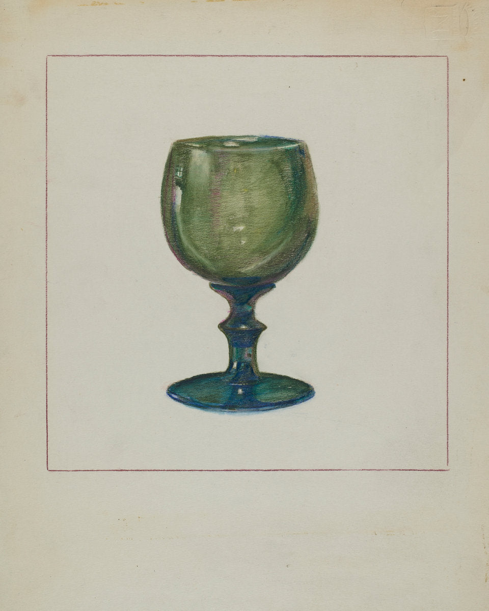 Wine Glass by Agnes Karlin (American, active c. 1935), 16X12"(A3)Poster Print