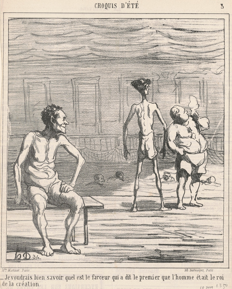 Je voudrais bien savoir quel est ... by Honoré Daumier (French, 1808 - 1879), 16X12"(A3)Poster Print