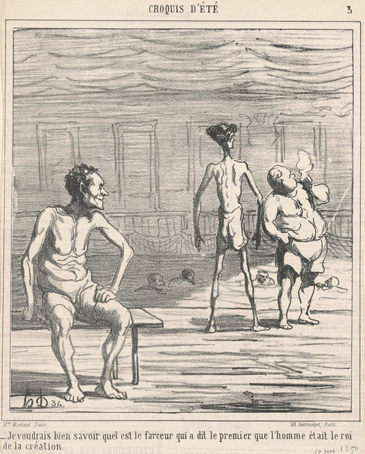 Je voudrais bien savoir quel est ... by Honoré Daumier (French, 1808 - 1879), 16X12"(A3)Poster Print