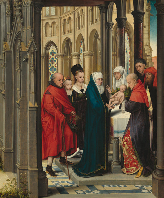 The Presentation in the Temple by Master of the Prado "Adoration of the Magi" (Netherlandish, active probably third quarter 15th century), 16X12"(A3)Poster Print