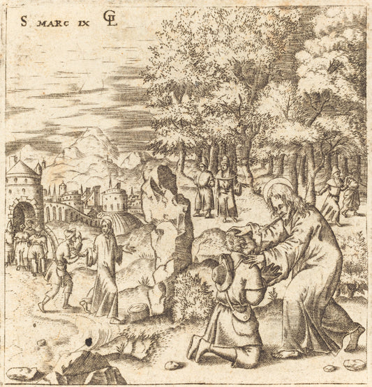 The Epileptic Child Healed by Léonard Gaultier (French, 1561 - 1641), 16X12"(A3)Poster Print