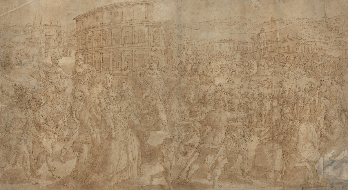 A Roman Triumph by Maarten de Vos (Flemish, 1532 - 1603), 16X12"(A3)Poster Print