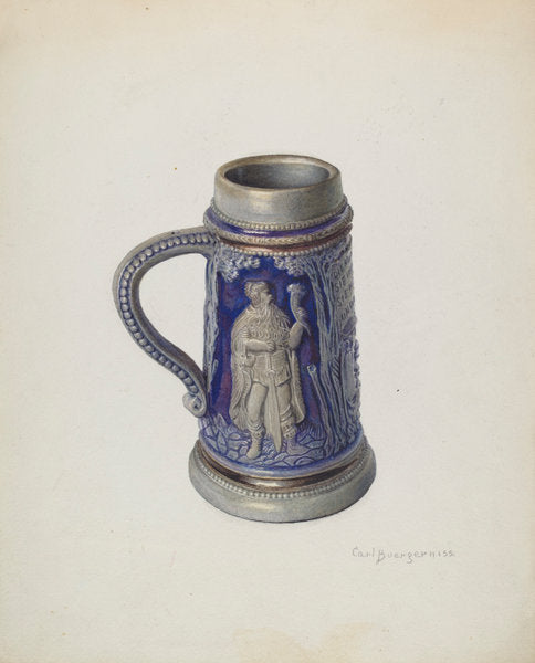 Beer Mug by Carl Buergerniss (American, 1877 - 1956), 16X12"(A3)Poster Print
