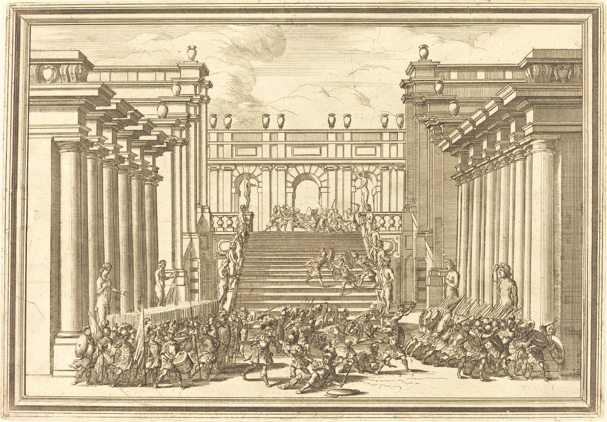Il Greco in Troia: Plate 3 by Arnold von Westerhout (Flemish, 1651 - 1725), 16X12"(A3)Poster Print
