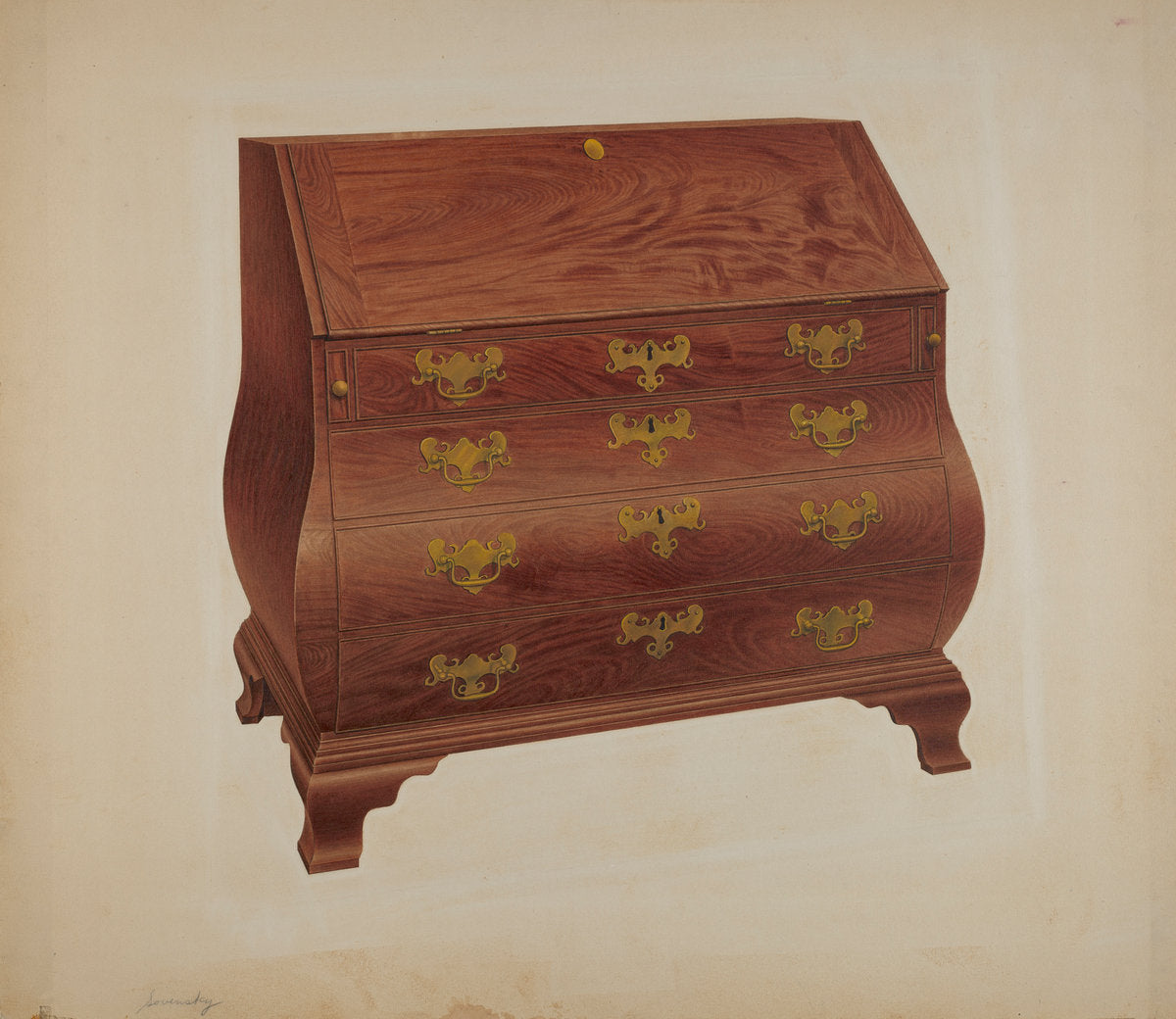 Desk by Isidore Sovensky (American, active c. 1935), 16X12"(A3)Poster Print