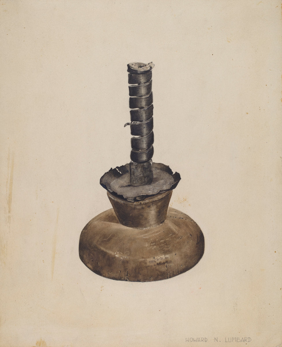 Candlestick by Howard Lumbard (American, active c. 1935), 16X12"(A3)Poster Print