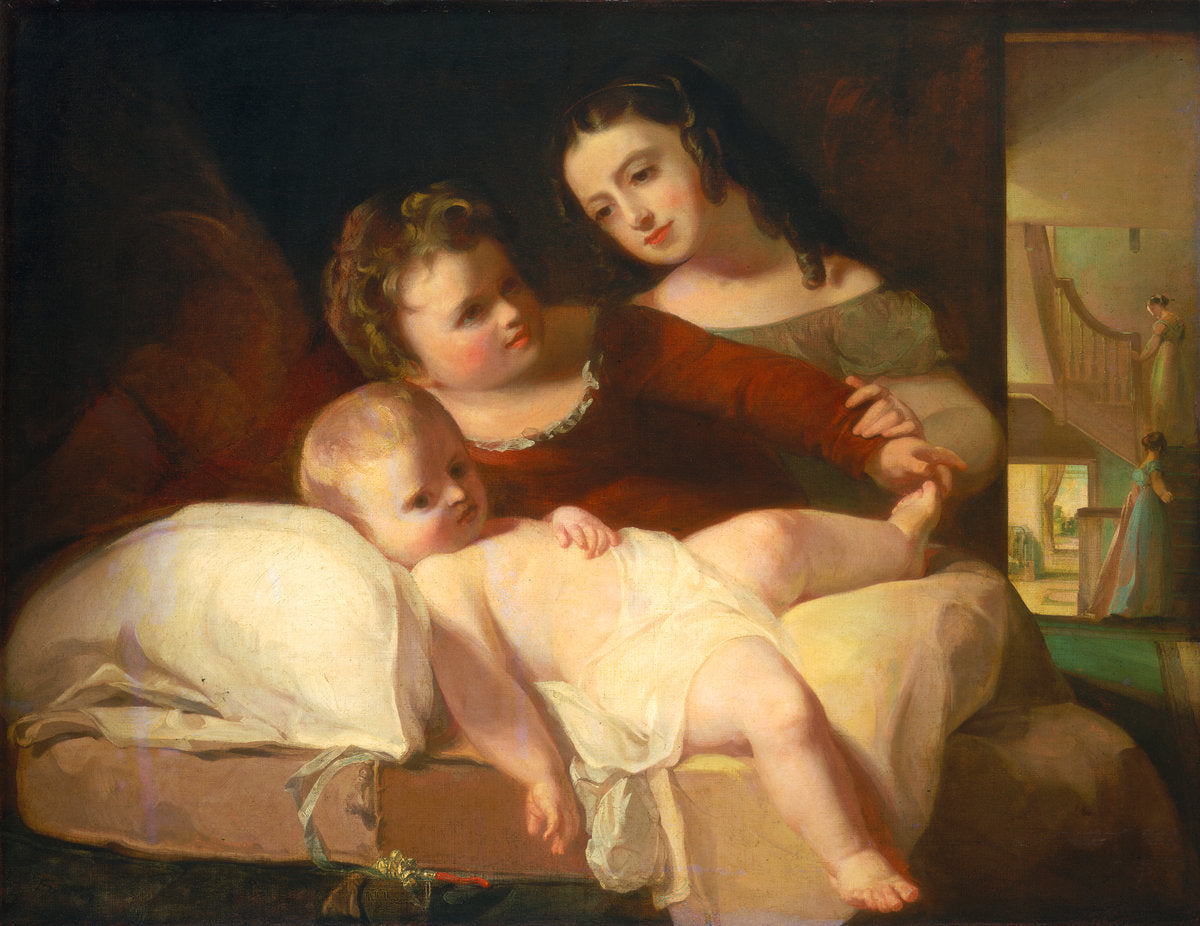 The David Children by Thomas Sully (American, 1783 - 1872), 16X12"(A3)Poster Print