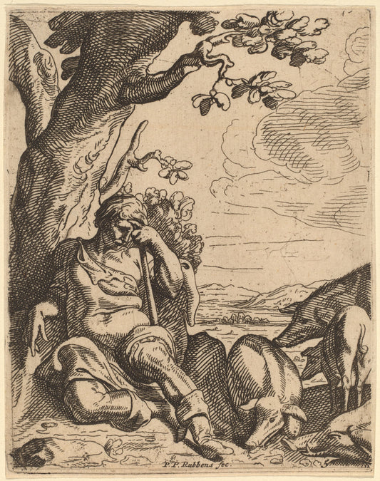 The Prodigal Son among the Swine by Theodoor van Thulden after Sir Peter Paul Rubens (Flemish, 1606 - 1669), 16X12"(A3)Poster Print