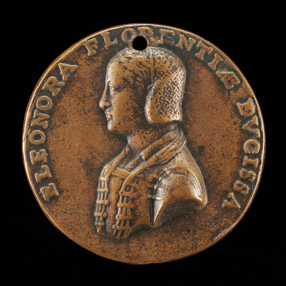 Eleonora de Toledo, died 1532, First Wife of Cosimo I de' Medici 1539 [obverse] by Domenico Poggini (Florentine, 1520 - 1590), 16X12"(A3)Poster Print