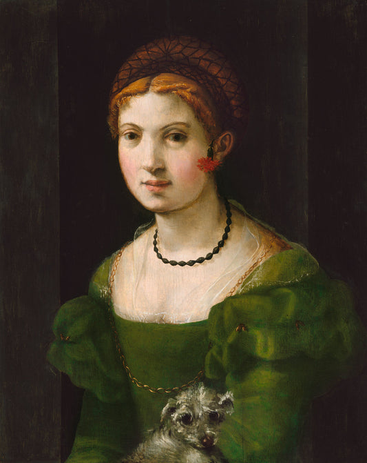 1530/1540 by Florentine 16th Century (Portrait of a Young Woman), 16X12"(A3)Poster Print
