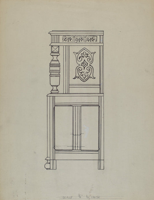 Press Cupboard by Francis Borelli (American, active c. 1935), 16X12"(A3)Poster Print