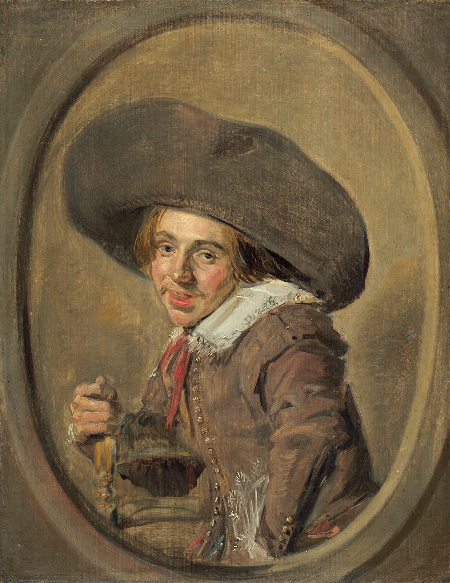 A Young Man in a Large Hat by Frans Hals (Dutch, c. 1582/1583 - 1666), 16X12"(A3)Poster Print