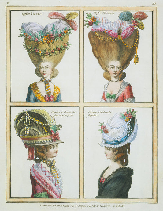 published 1778/1780 by Various Artists (Galerie des modes et costumes francais ... (volume I)), 16X12"(A3)Poster Print