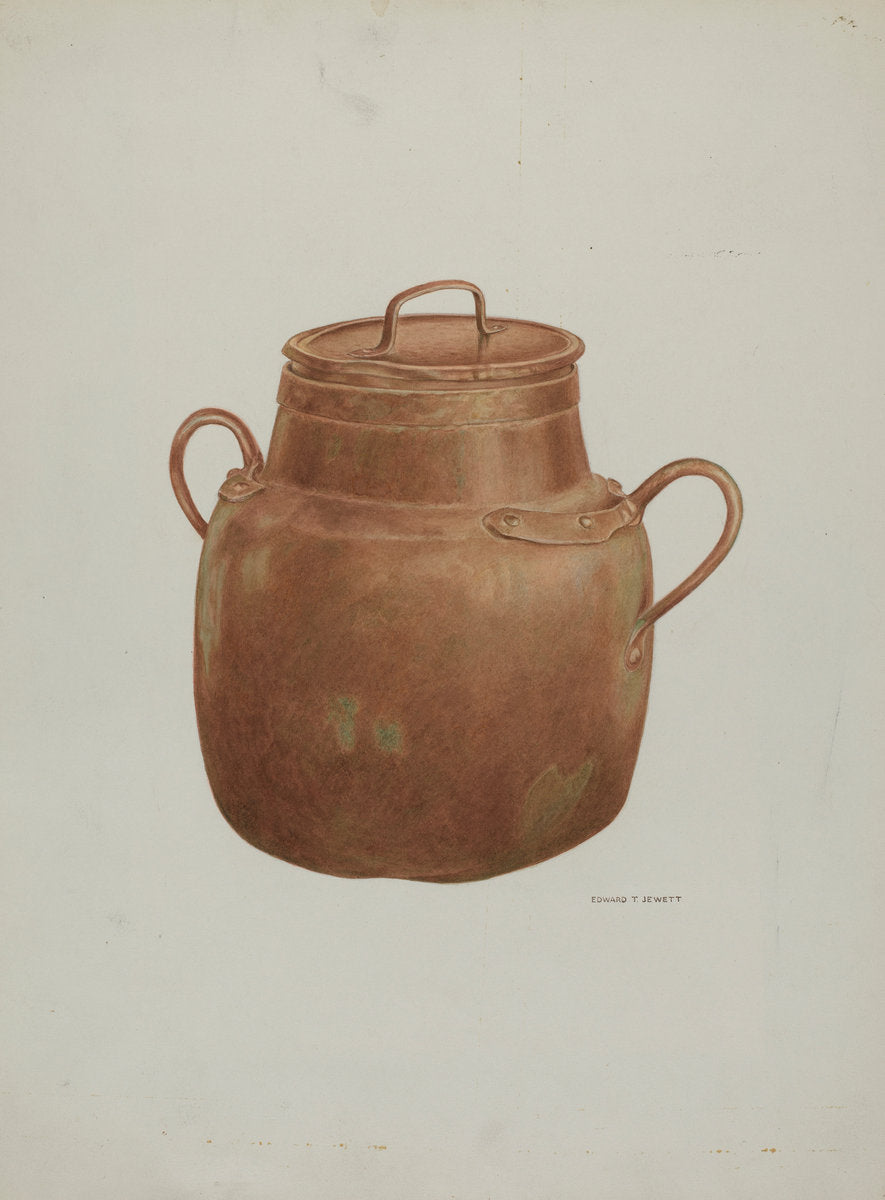 Copper Cauldron by Edward Jewett (American, active c. 1935), 16X12"(A3)Poster Print