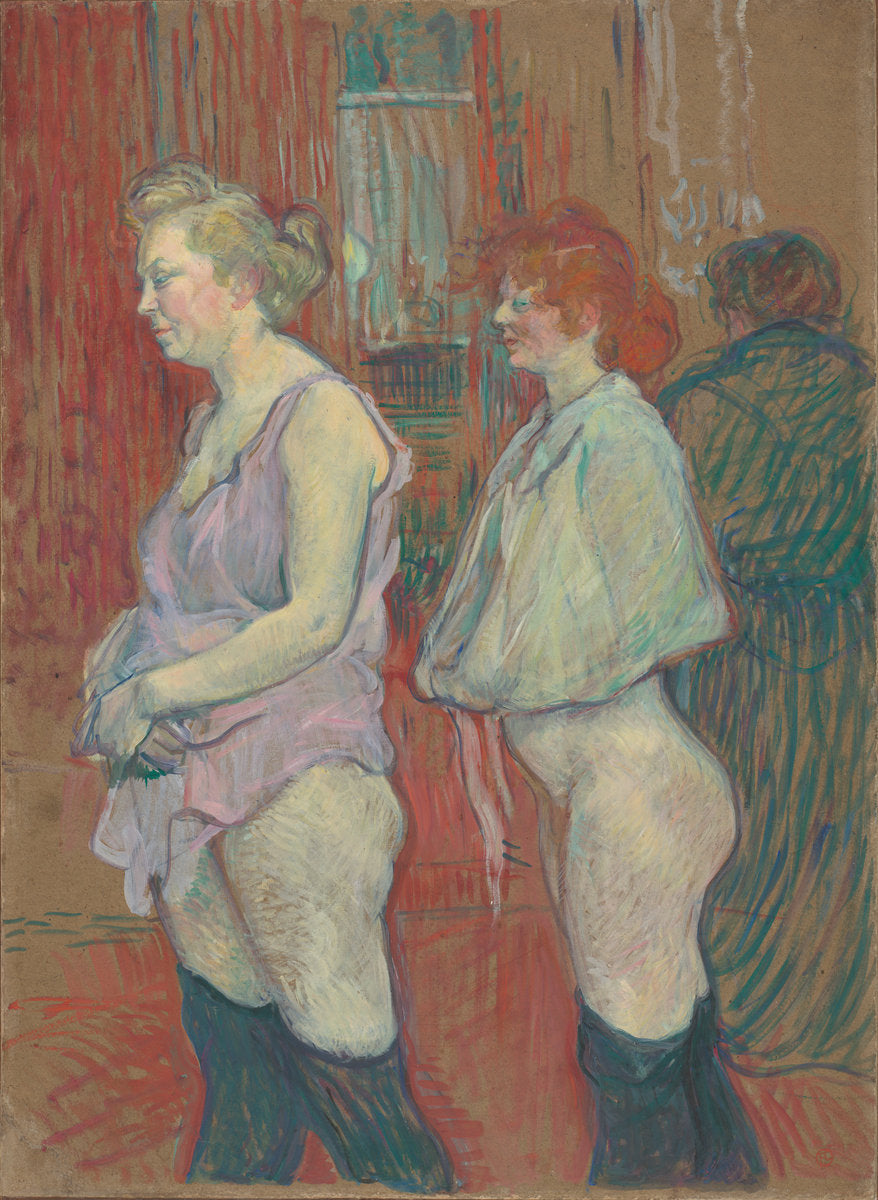 Rue des Moulins, 1894 by Henri de Toulouse-Lautrec (French, 1864 - 1901), 16X12"(A3)Poster Print