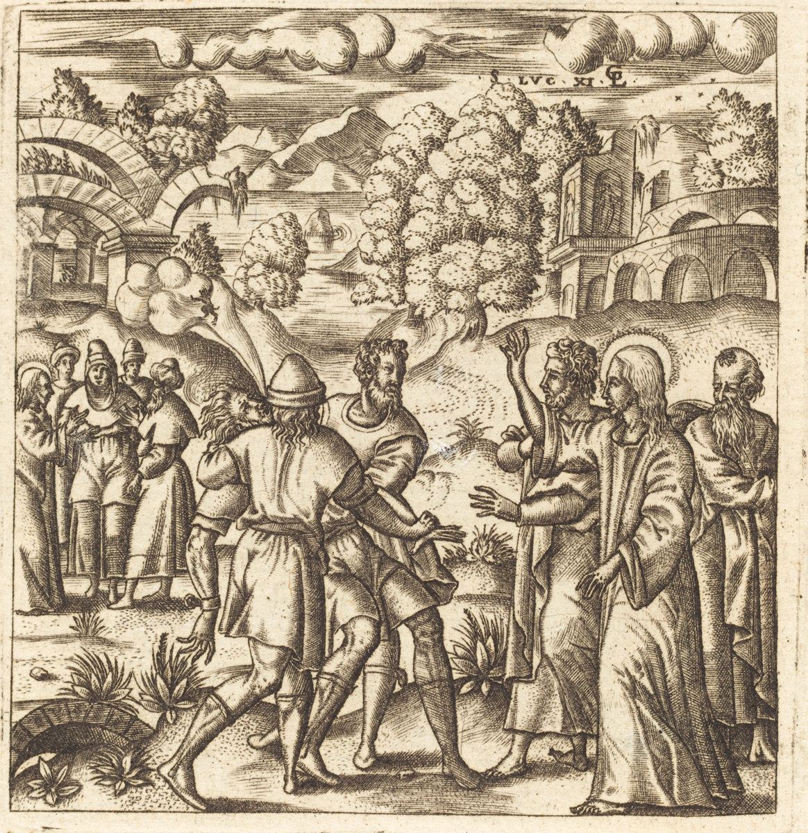 Christ Heals a Dumb Man by Léonard Gaultier (French, 1561 - 1641), 16X12"(A3)Poster Print
