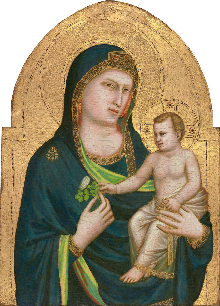 Madonna and Child by Giotto (Florentine, c. 1265 - 1337), 16X12"(A3)Poster Print
