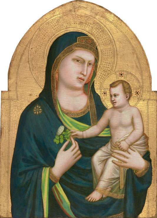 Madonna and Child by Giotto (Florentine, c. 1265 - 1337), 16X12"(A3)Poster Print