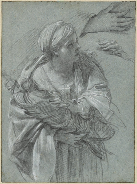 Creusa Carrying the Gods of Troy by Simon Vouet (French, 1590 - 1649), 16X12"(A3)Poster Print
