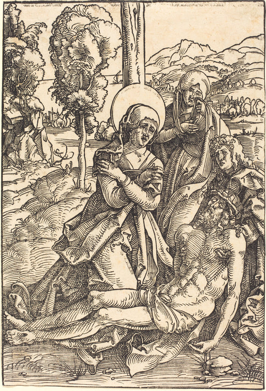 Lamentation for Christ by Hans Baldung Grien (German, 1484/1485 - 1545), 16X12"(A3)Poster Print