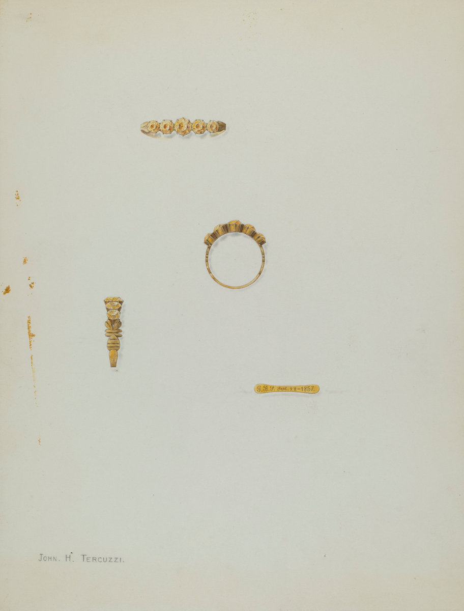 Topaz Ring by John H. Tercuzzi (American, active c. 1935), 16X12"(A3)Poster Print