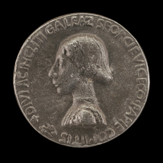 Galeazzo Maria Sforza, 1444-1476, Count of Pavia [obverse] by Antonio Marescotti (Ferrarese, active 1444/1462), 16X12"(A3)Poster Print