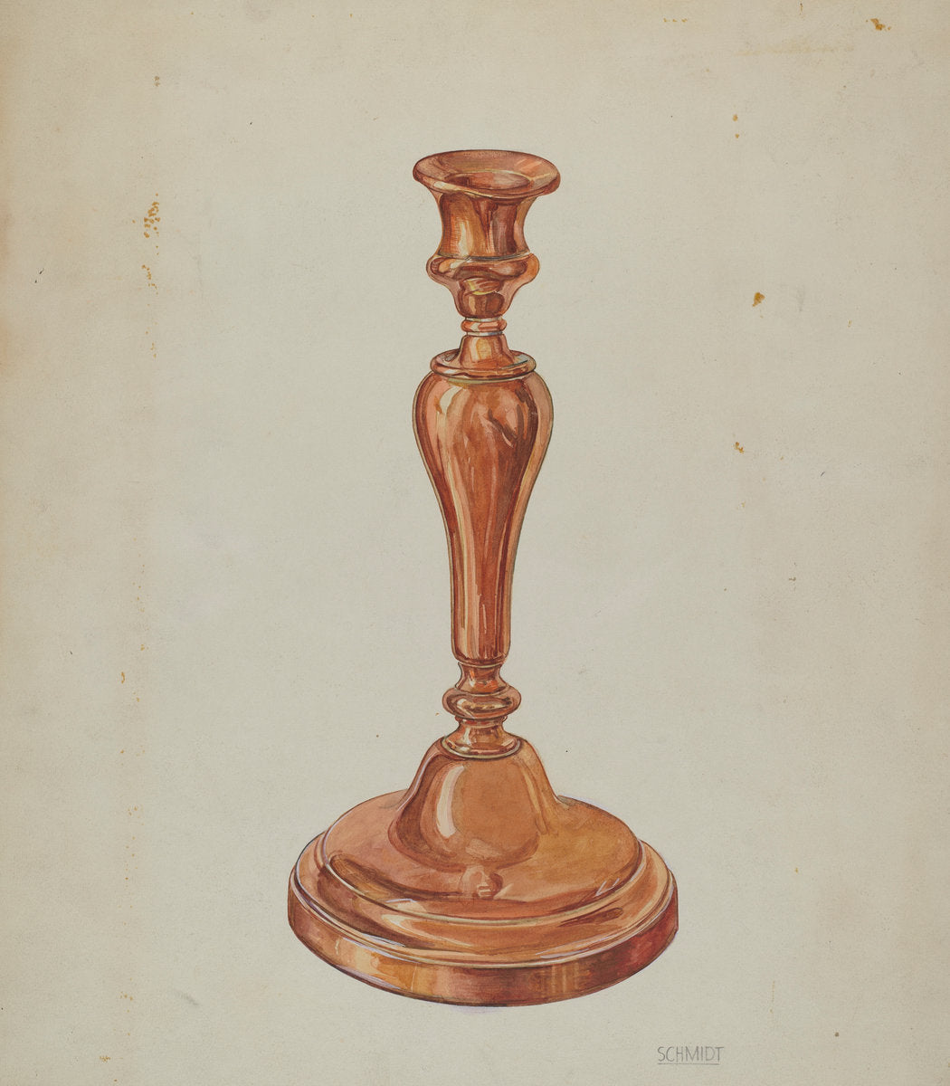 Candlestick by William Schmidt (American, active c. 1935), 16X12"(A3)Poster Print