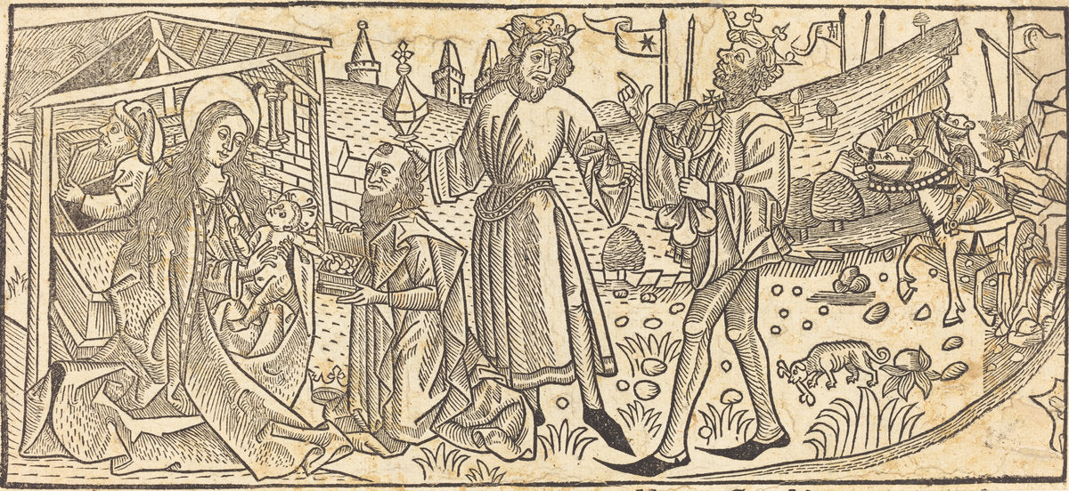 probably 1486 by German 15th Century (The Adoration of the Magi), 16X12"(A3)Poster Print