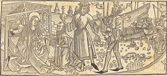 probably 1486 by German 15th Century (The Adoration of the Magi), 16X12"(A3)Poster Print