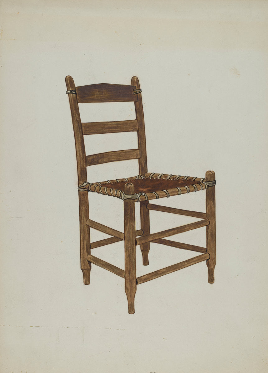Chair (Ranch Type) by Ellen Duncan (American, active c. 1935), 16X12"(A3)Poster Print