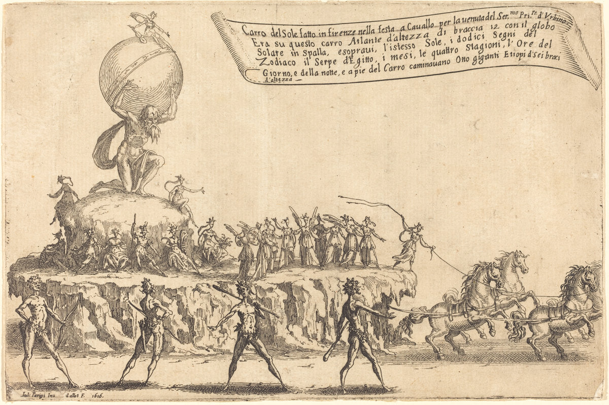 The Float of the Sun by Jacques Callot (French, 1592 - 1635), 16X12"(A3)Poster Print