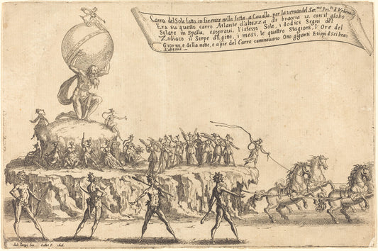 The Float of the Sun by Jacques Callot (French, 1592 - 1635), 16X12"(A3)Poster Print