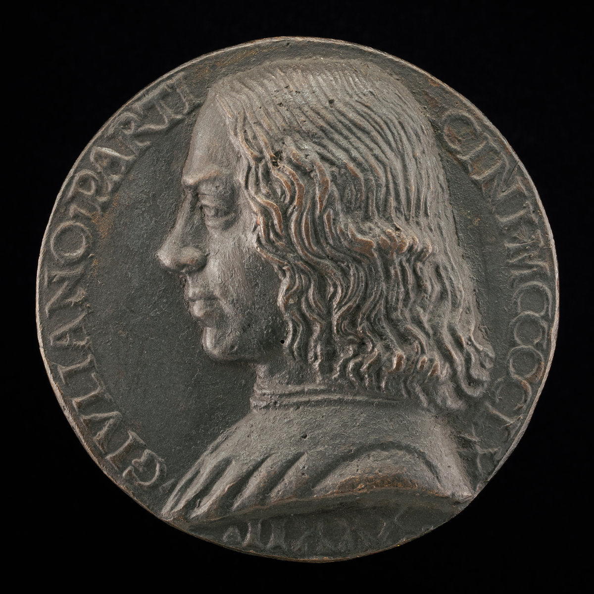 bronze//Not a contemporary cast by Style of Niccolò Fiorentino (Giuliano Particini [obverse]), 16X12"(A3)Poster Print