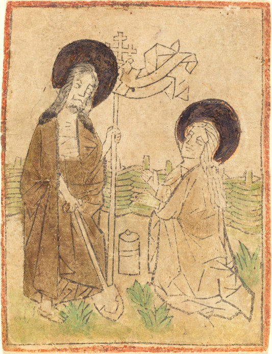 1460/1470 by German 15th Century (Christ Appearing to Mary Magdalene), 16X12"(A3)Poster Print