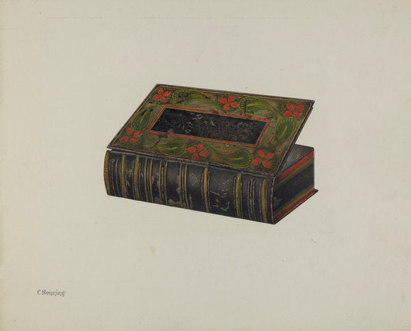 Toleware Trinket Box by Charles Henning (American, active c. 1935), 16X12"(A3)Poster Print