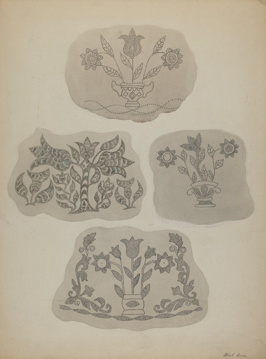 Pa. German Coffee Pot Designs by Albert Levone (American, active c. 1935), 16X12"(A3)Poster Print