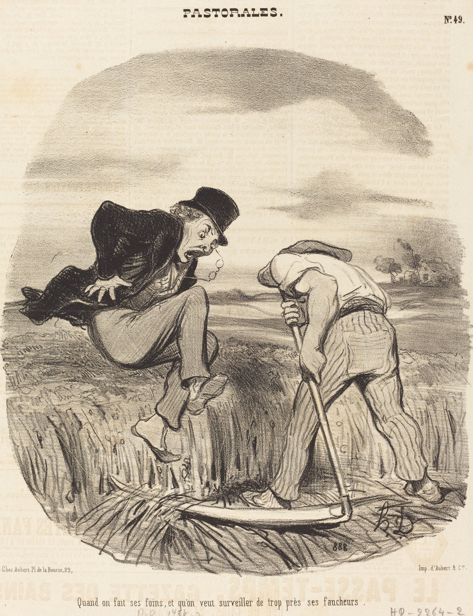 Quand on fait ses foins... by Honoré Daumier (French, 1808 - 1879), 16X12"(A3)Poster Print