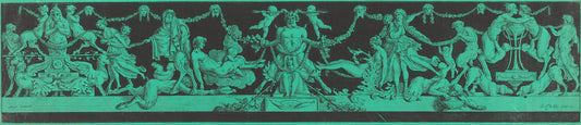 A Bacchanale with Egyptian and Classical Figures by Jean-Philippe-Guy le Gentil, Comte de Paroy, after Charles Monnet (French, 1750 - 1824), 16X12"(A3)Poster Print